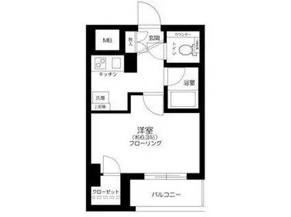 EXIM NISHISUGAMO(1K/8階)の間取り写真