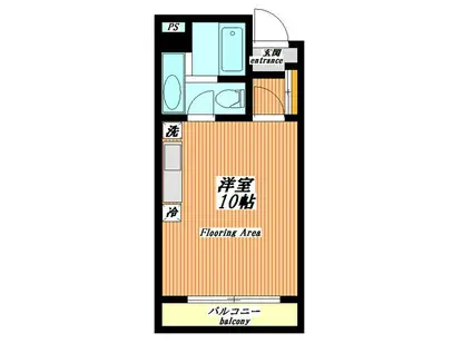 ル・ペルシュ(ワンルーム/2階)の間取り写真