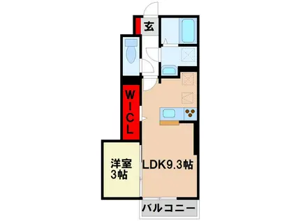 DーROOM CELINE A棟(1LDK/1階)の間取り写真