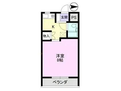 トゥゲザー21B(1K/4階)の間取り写真