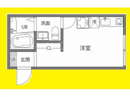 トトギーノ保土ヶ谷(ワンルーム/1階)の間取り写真