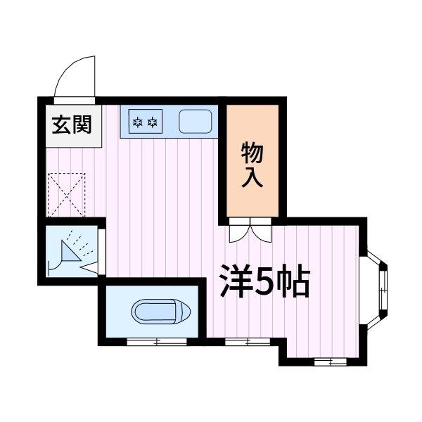 さくらハウス(ワンルーム/1階)の間取り写真