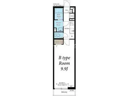 リブリ・CORDON BLEU星宮(1K/1階)の間取り写真