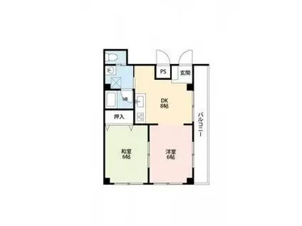 ニューライフステージII(2DK/2階)の間取り写真