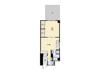 メゾン中野(1DK/1階)の間取り写真