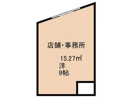 HIシティハウス(ワンルーム/1階)の間取り写真