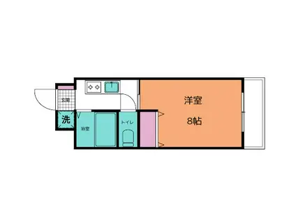 セプロ泉中央(1K/4階)の間取り写真