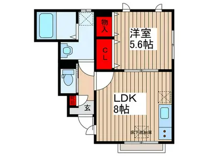 クレセールK(1LDK/1階)の間取り写真