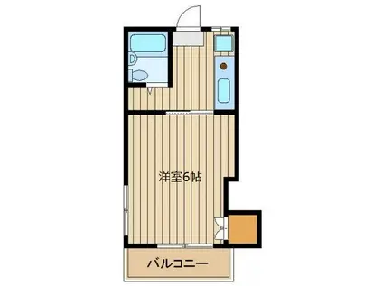 フラットアール(1K/1階)の間取り写真