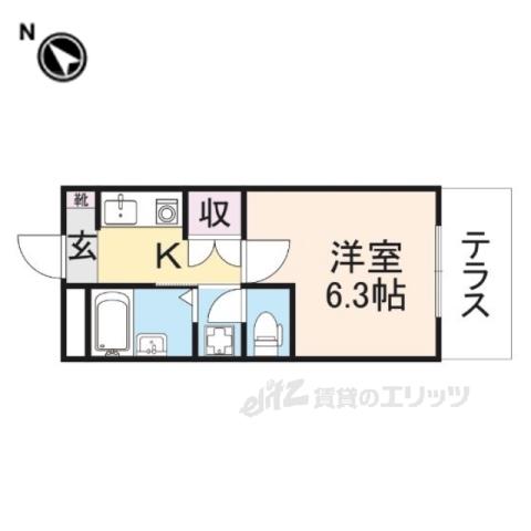 バローゼ(1K/1階)の間取り写真