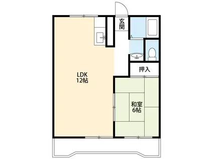 Gフォータン18(1LDK/3階)の間取り写真