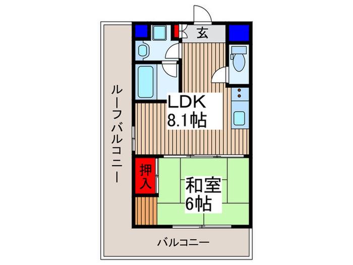 所沢ガーデンテラス(1LDK/5階)の間取り写真