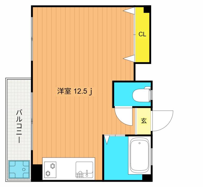 さくらマンション(ワンルーム/2階)の間取り写真