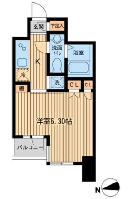 KDXレジデンス東新宿(1K/9階)の間取り写真
