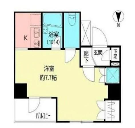 プレールドゥーク新宿曙橋(1K/2階)の間取り写真
