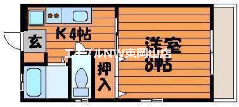 プティ・オーベルニュ(1K/3階)の間取り写真