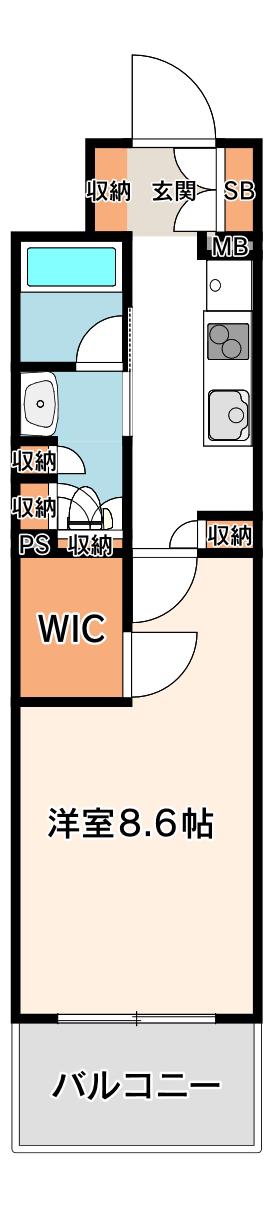 コンフォリア北堀江一丁目(1K/11階)の間取り写真