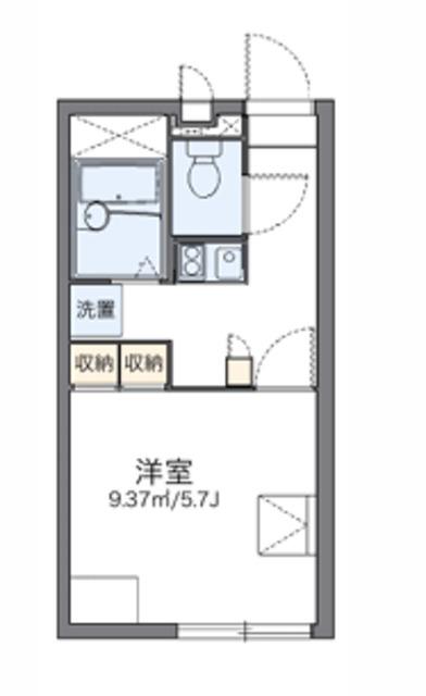 レオパレスビジョンノバニー(1K/2階)の間取り写真