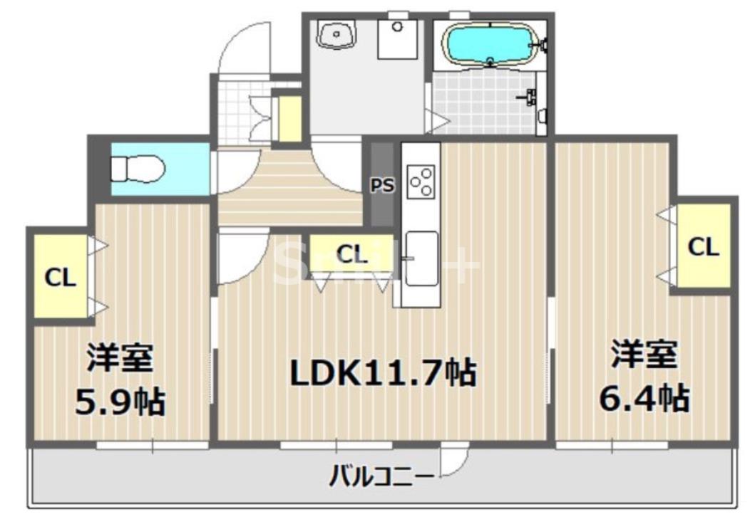 FIORE(2LDK/1階)の間取り写真