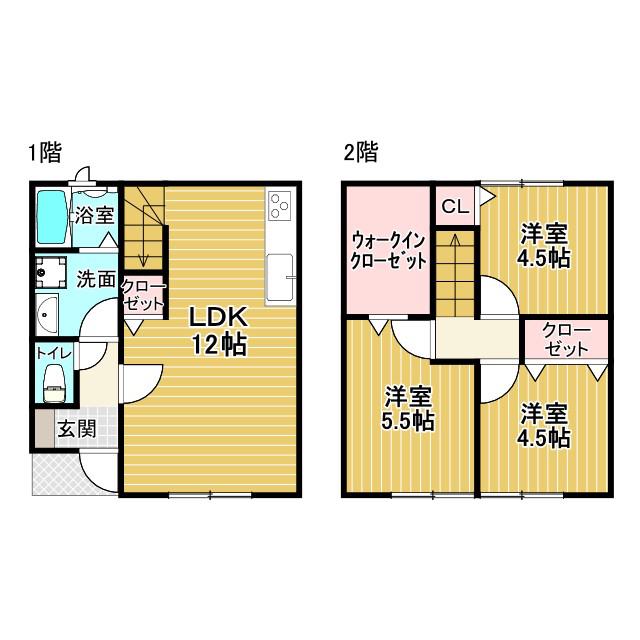 SPACE広川(3LDK/1階)の間取り写真