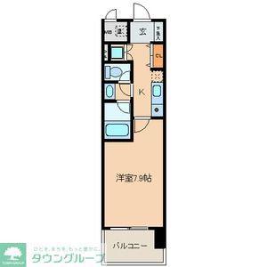 CASAα名駅南(1K/8階)の間取り写真