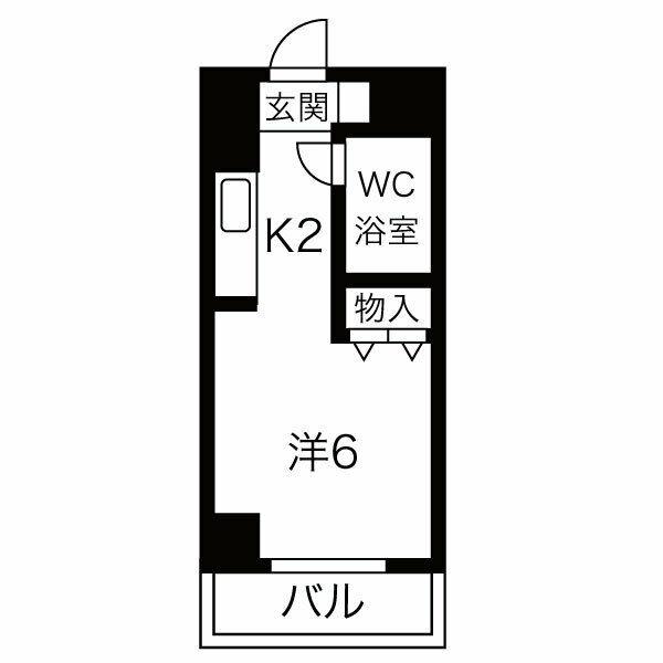 藤和シティコープ伝馬通(1K/3階)の間取り写真