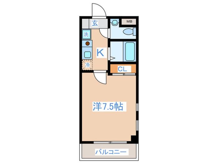アリドゥリア中野(1K/2階)の間取り写真