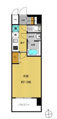 セオリー大阪イースト DOOR(1K/1階)の間取り写真