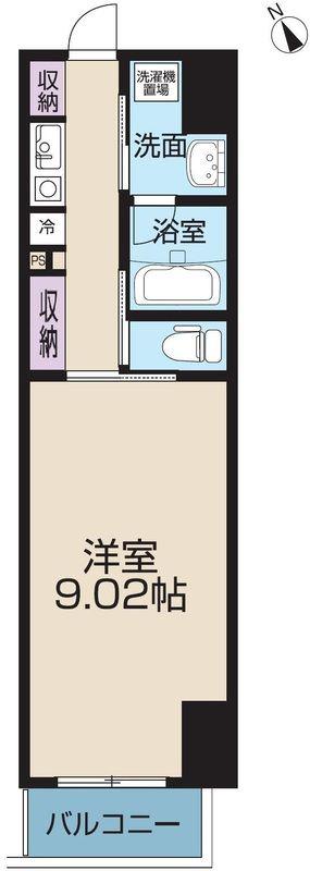 レピュア王子本町(1K/6階)の間取り写真