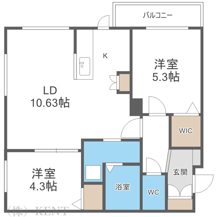PINO KITAMARUYAMA(2LDK/4階)の間取り写真