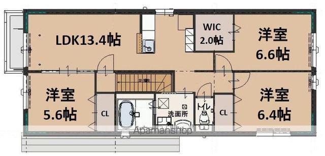 フィカーサ今宿(3LDK/2階)の間取り写真