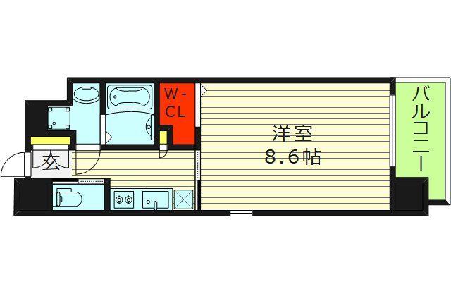 フォレストグレイス深江橋II(1K/5階)の間取り写真