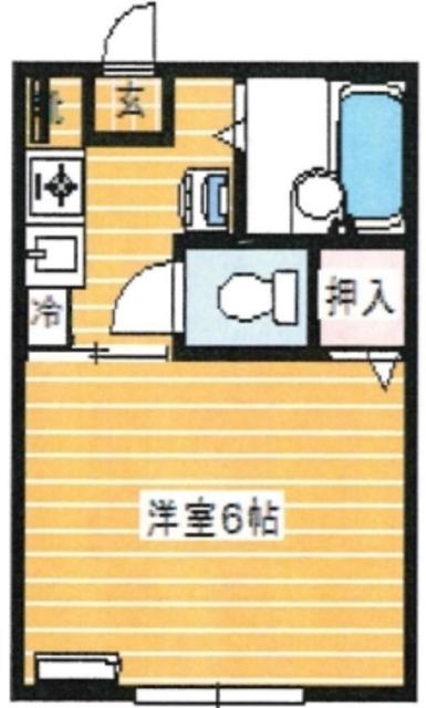 グリーンハウス(1K/2階)の間取り写真