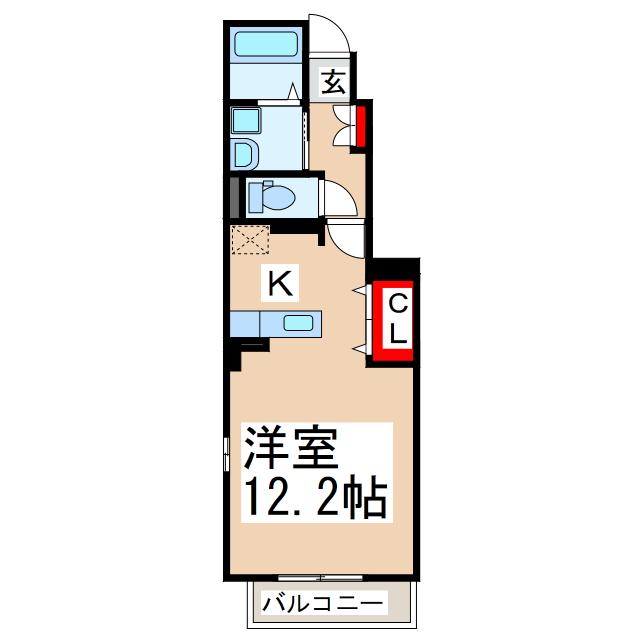 レジデンススクエアA・B・C(1K/1階)の間取り写真