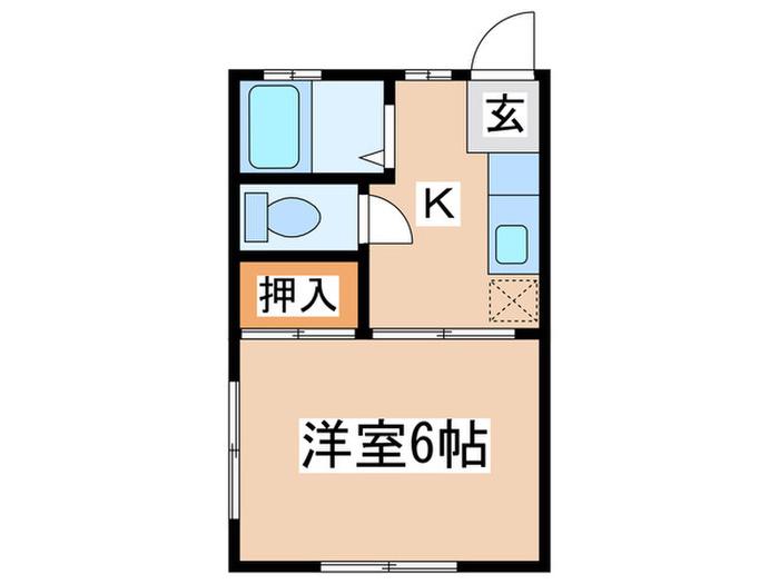 B´CASA多摩永山 RE-BORN(1K/1階)の間取り写真