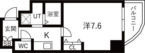 ジュネーゼみなと弁天町(1K/10階)の間取り写真