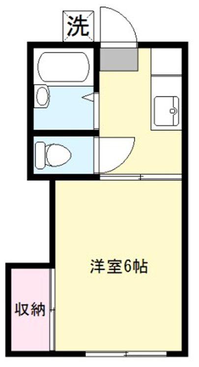 ヴァンヴェールII(1K/2階)の間取り写真
