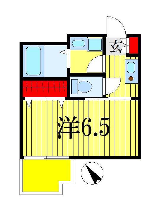 コーラルリーフ(1K/3階)の間取り写真