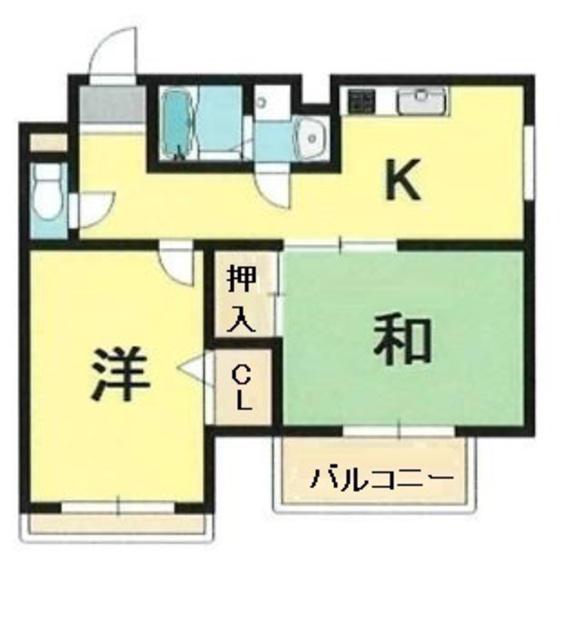 ロイヤルメゾン甲東園V(2K/3階)の間取り写真