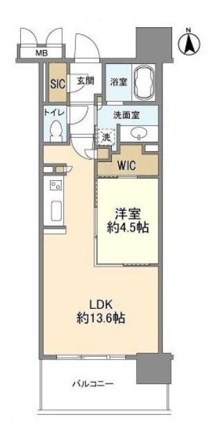 OPUS RESIDENCE SHINSAIBASHIサウス(1LDK/10階)の間取り写真