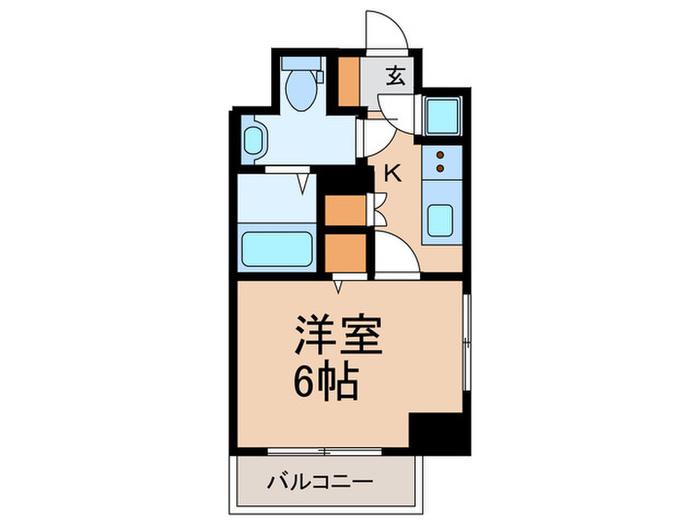 エスパローマ目白(1K/2階)の間取り写真