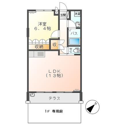 サン・グレイスヴィラ(1LDK/1階)の間取り写真