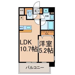 プレミアム浅間町(1LDK/4階)の間取り写真