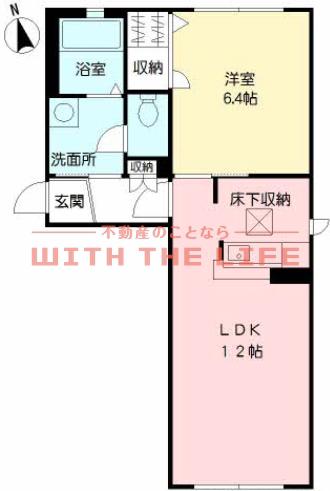 ルーンルディーI(1LDK/1階)の間取り写真