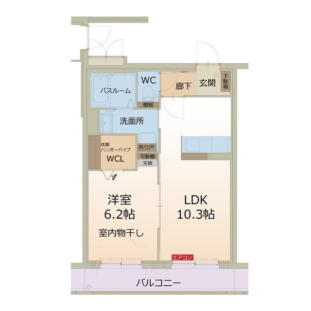 グーテンターク(1LDK/3階)の間取り写真