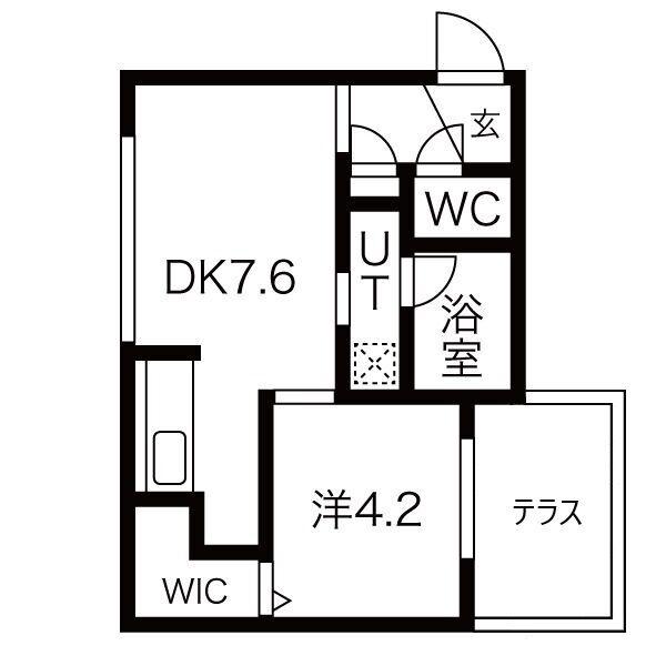 CHERISIS南6条(1LDK/1階)の間取り写真