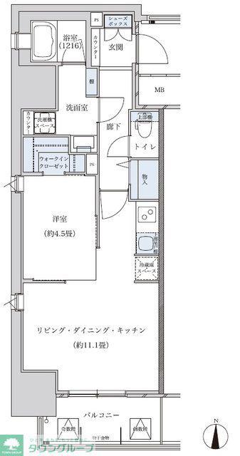 パークアクシス名古屋山王(1LDK/3階)の間取り写真