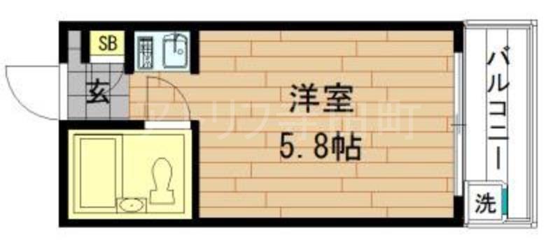 ラガーパレス寺田町(ワンルーム/9階)の間取り写真
