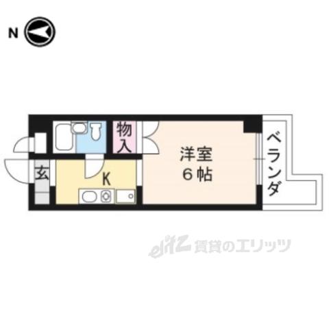 DAISY COURT(ワンルーム/5階)の間取り写真