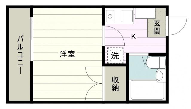 パレス・Y(1K/3階)の間取り写真